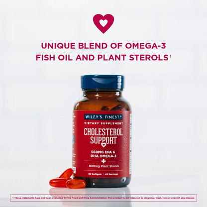 Wiley's Finest Wild Alaskan Fish Oil - Heart Health, 560mg Omega-3s, 90 Softgels