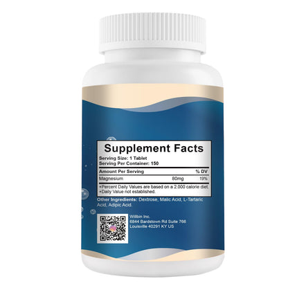 Willbin 150ct Hydrogen Water Tablets - 8ppm Fast-Dissolving, Vegan & Non-GMO
