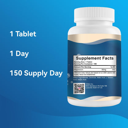 Willbin 150ct Hydrogen Water Tablets - 8ppm Fast-Dissolving, Vegan & Non-GMO