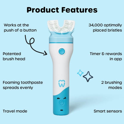 Willo BrushBot Kids U-Shaped Toothbrush – Rechargeable Smart Toothbrush with App
