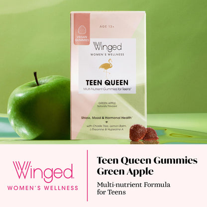 Winged Wellness Teen Queen Gummies – Vegan Multivitamin for Teens (50 Gummies)