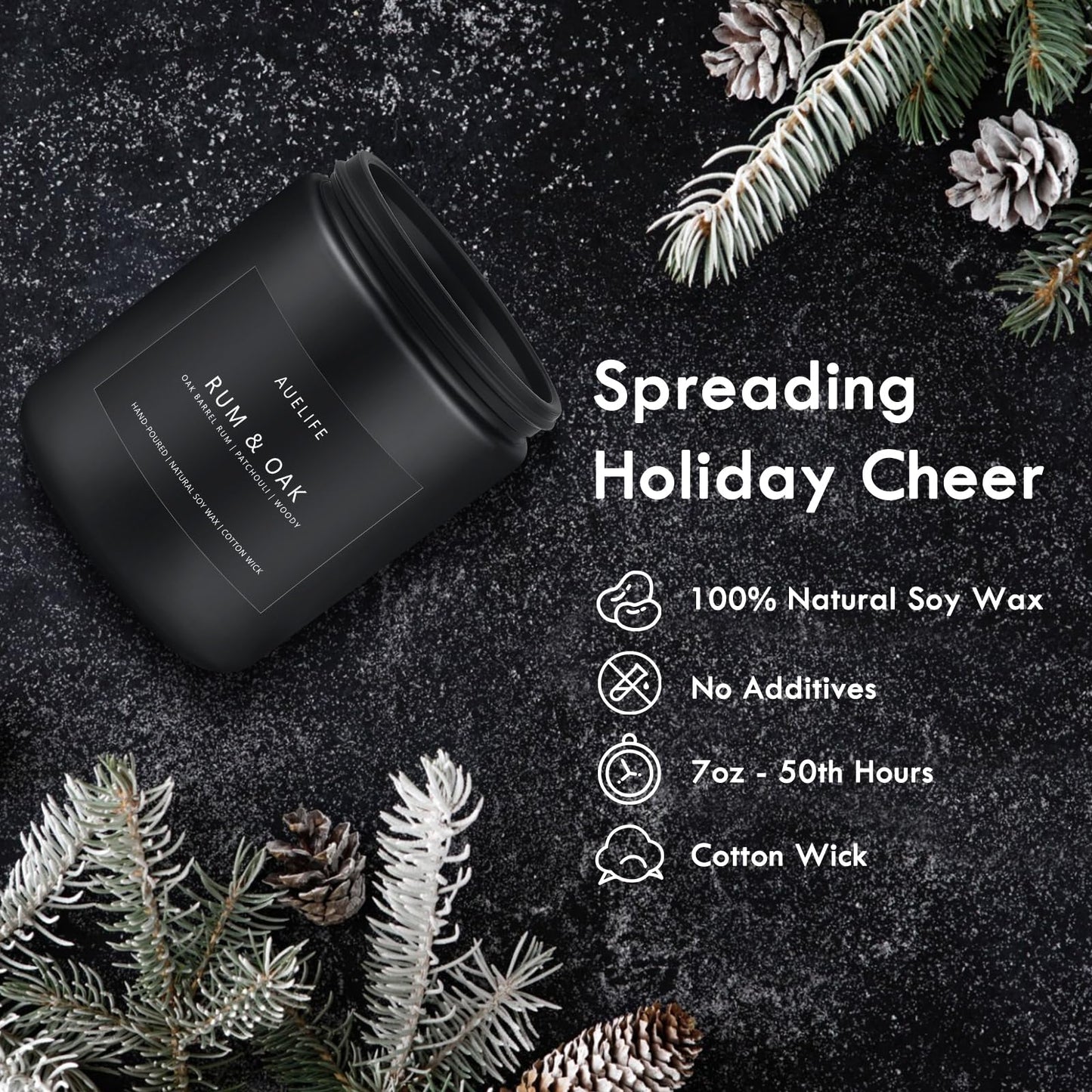 Winter Candle Gift Set for Men – 4 Soy Candles – Masculine Scents