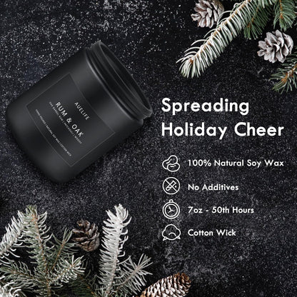 Winter Candle Gift Set for Men – 4 Soy Candles – Masculine Scents