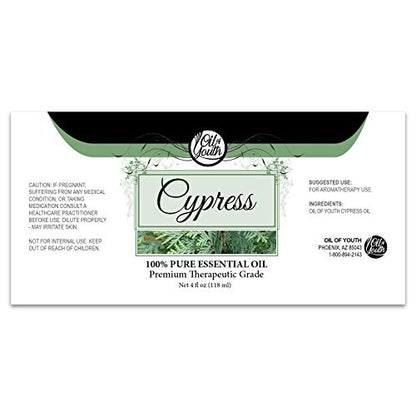 Oil of Youth Cypress Essential Oil 4 oz – Therapeutic Grade Aromatherapy