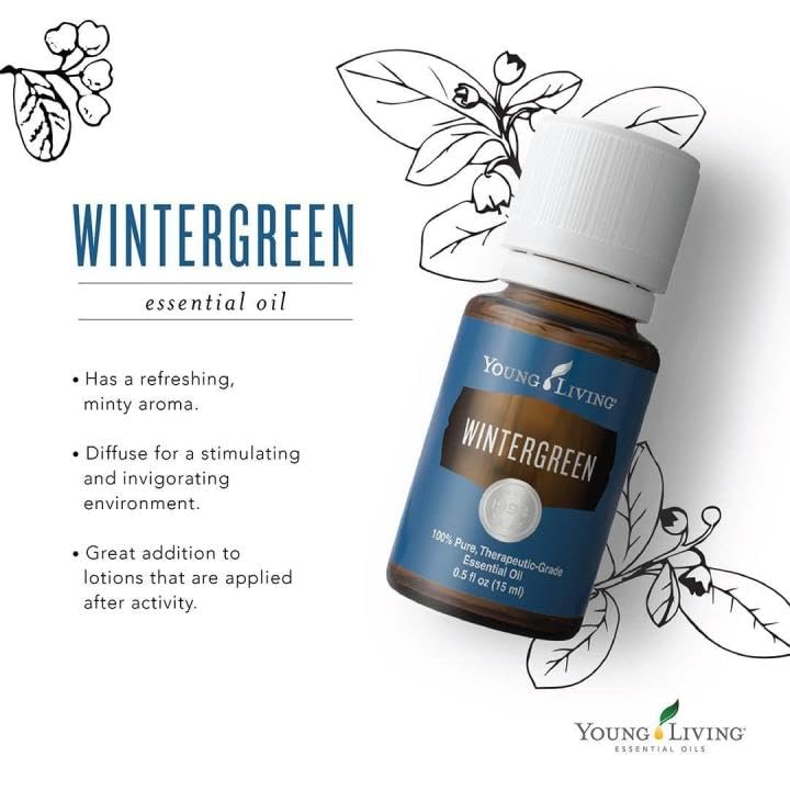 Wintergreen Pure Essential Oil 15ml – Young Living | Soothing Massage Oil | Minty Aroma