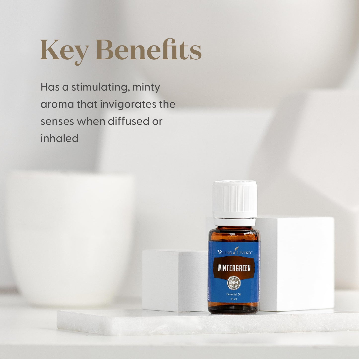 Wintergreen Pure Essential Oil 15ml – Young Living | Soothing Massage Oil | Minty Aroma