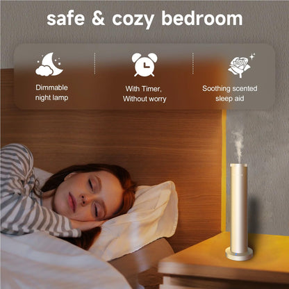 Wireless Essential Oil Diffuser – Anti-Tip, 3 Mist Modes, 1200 sq ft, Bluetooth Remote