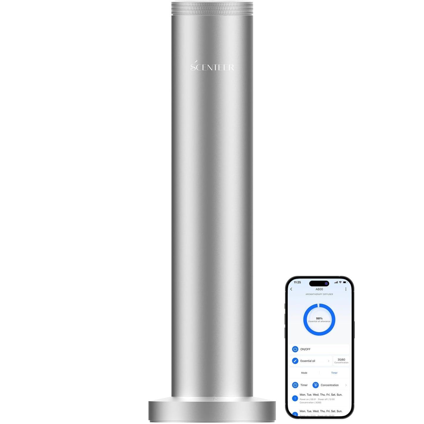 Wireless Scent Diffuser Cordless – 5000mAh Battery, App