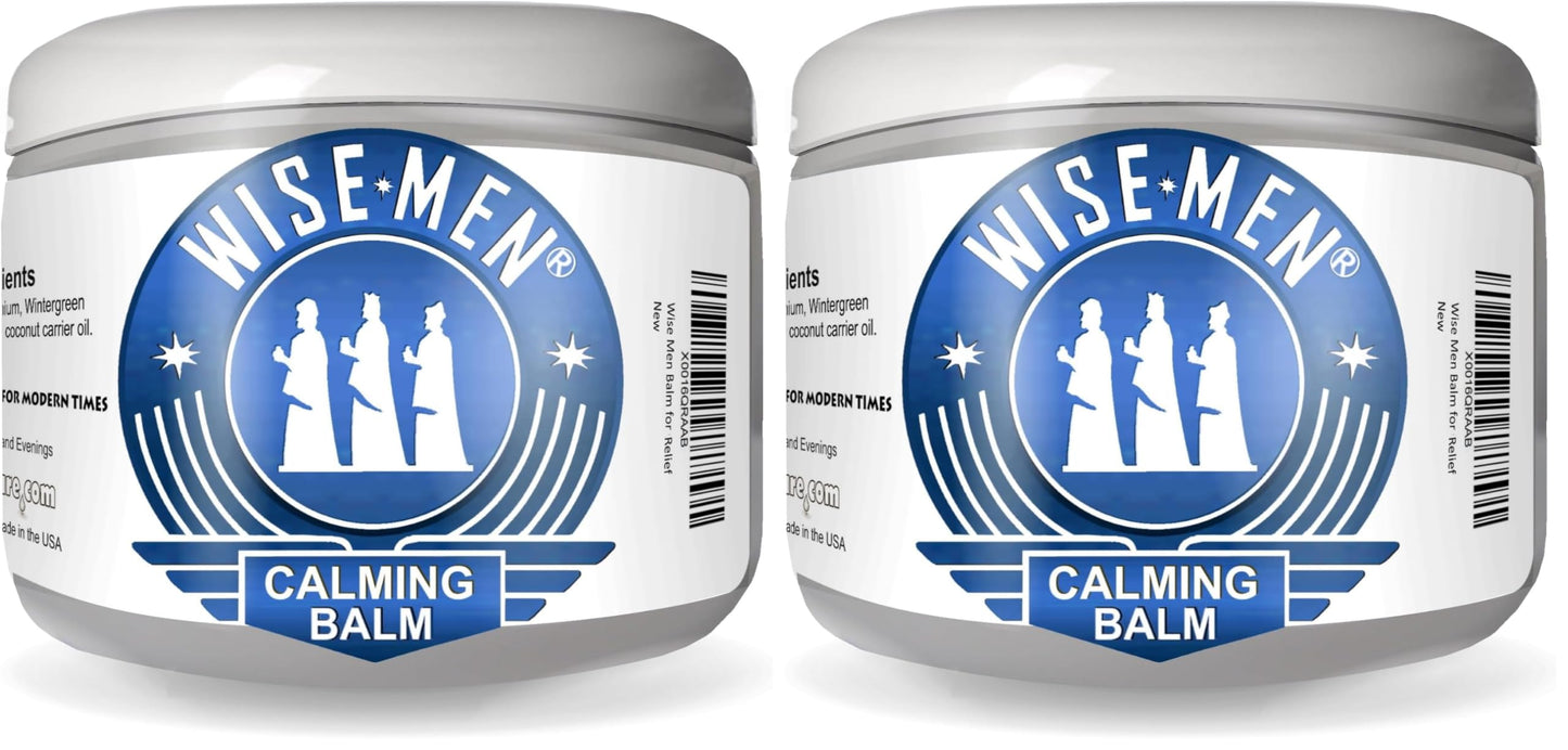 Wise Men Calm Balm 4 oz Pack of 2 | Relaxation & Aromatherapy | Natural Essential Oil Remedy