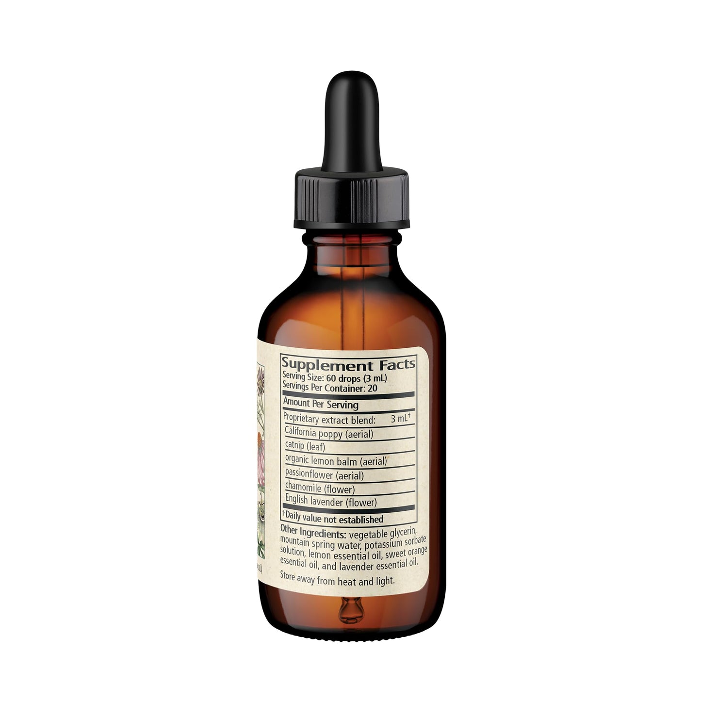 Wise Woman Herbals Herbal Zen – Alcohol-Free Mood Support Glycerite, 2 oz