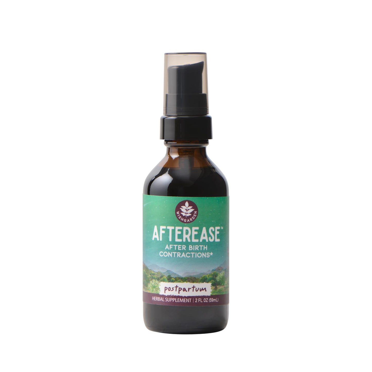 WishGarden AfterEase – All-Natural Postpartum Contractions Support (2 oz)