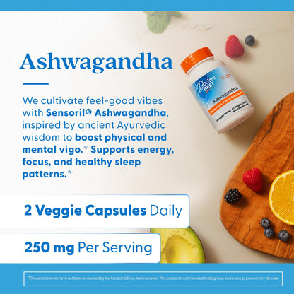 Doctor's Best Ashwagandha with Sensoril – 125mg, 60 Count