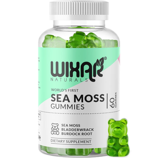 Wixar Naturals Sea Moss Gummies – Irish Sea Moss, Bladderwrack & Burdock – 60 Gummies – Vegan BritishVita | Premium UK Vitamins & Wellness Supplements