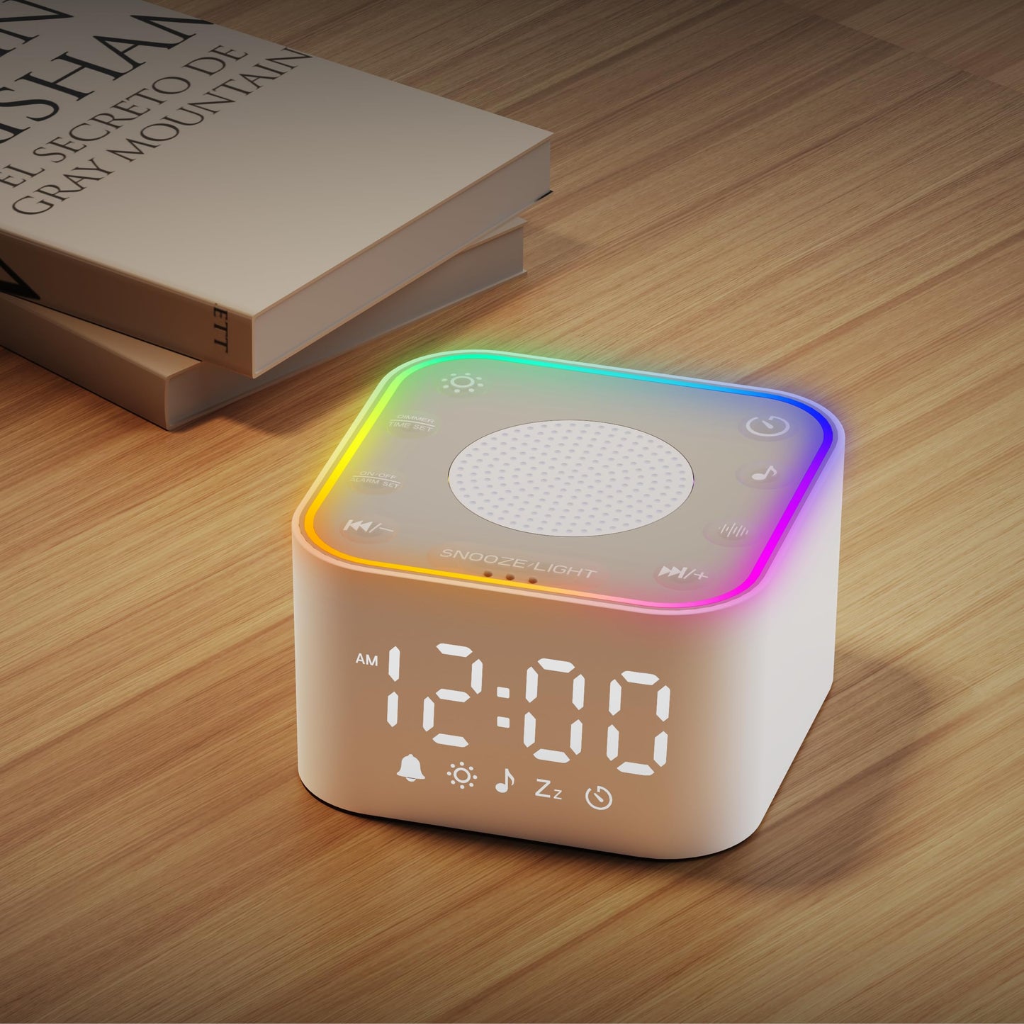 Wkzay White Noise Sound Machine | 30 Non-Looping Sleep Sounds, Night Light & Timer for Adults