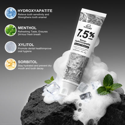 Woadee Nano Hydroxyapatite Toothpaste - Fluoride Free Enamel Protection (4.23 oz)