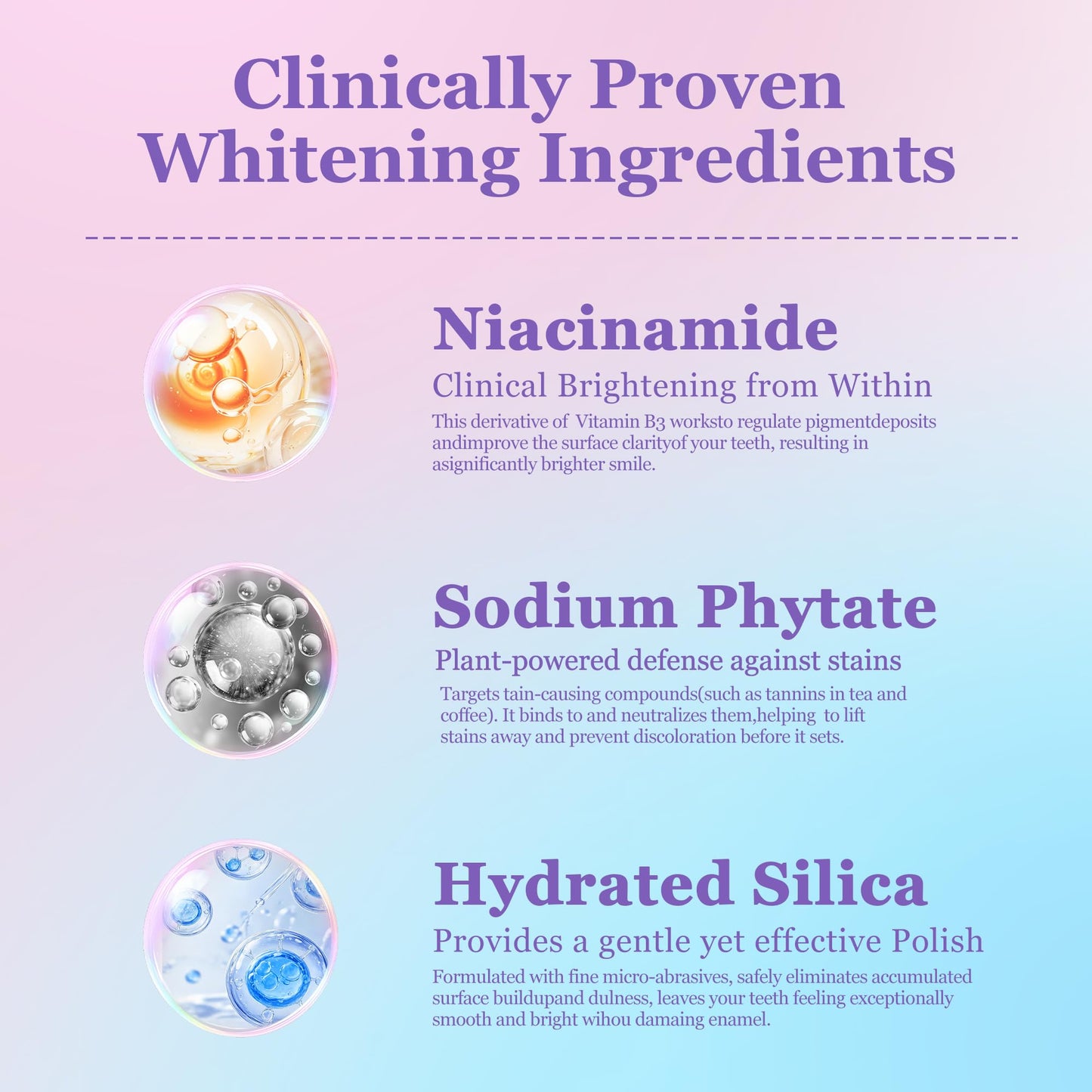 Woadee Niacinamide Whitening Toothpaste - Fluoride-Free Mint for Enamel & Gum Health
