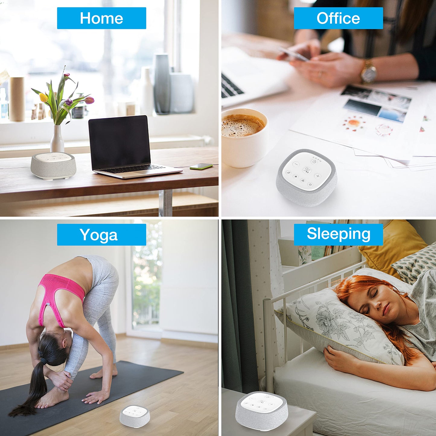 Wobrikosee Rechargeable White Noise Machine – 28 Sounds, 32 Volume Levels, Portable Sleep Aid