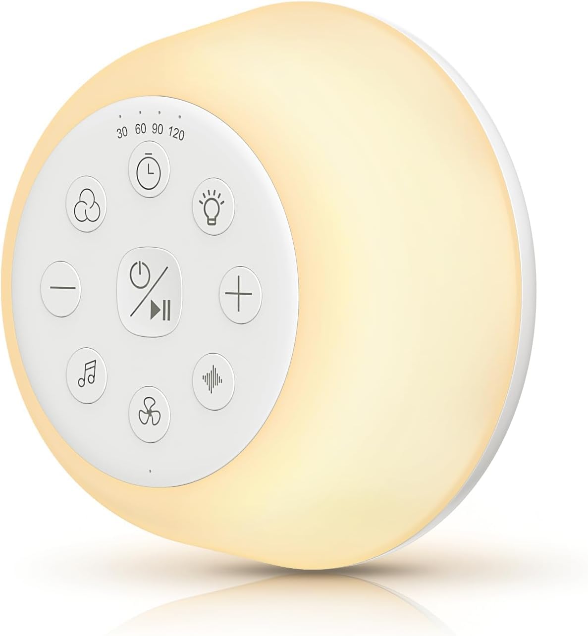 Wobrikosee Rechargeable White Noise Machine | 9-Color Night Light, 26 Sounds, 4 Timers