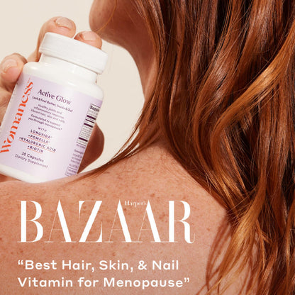 Womaness Active Glow Hair Skin & Nails Vitamins – Biotin, Hyaluronic Acid, Curcumin