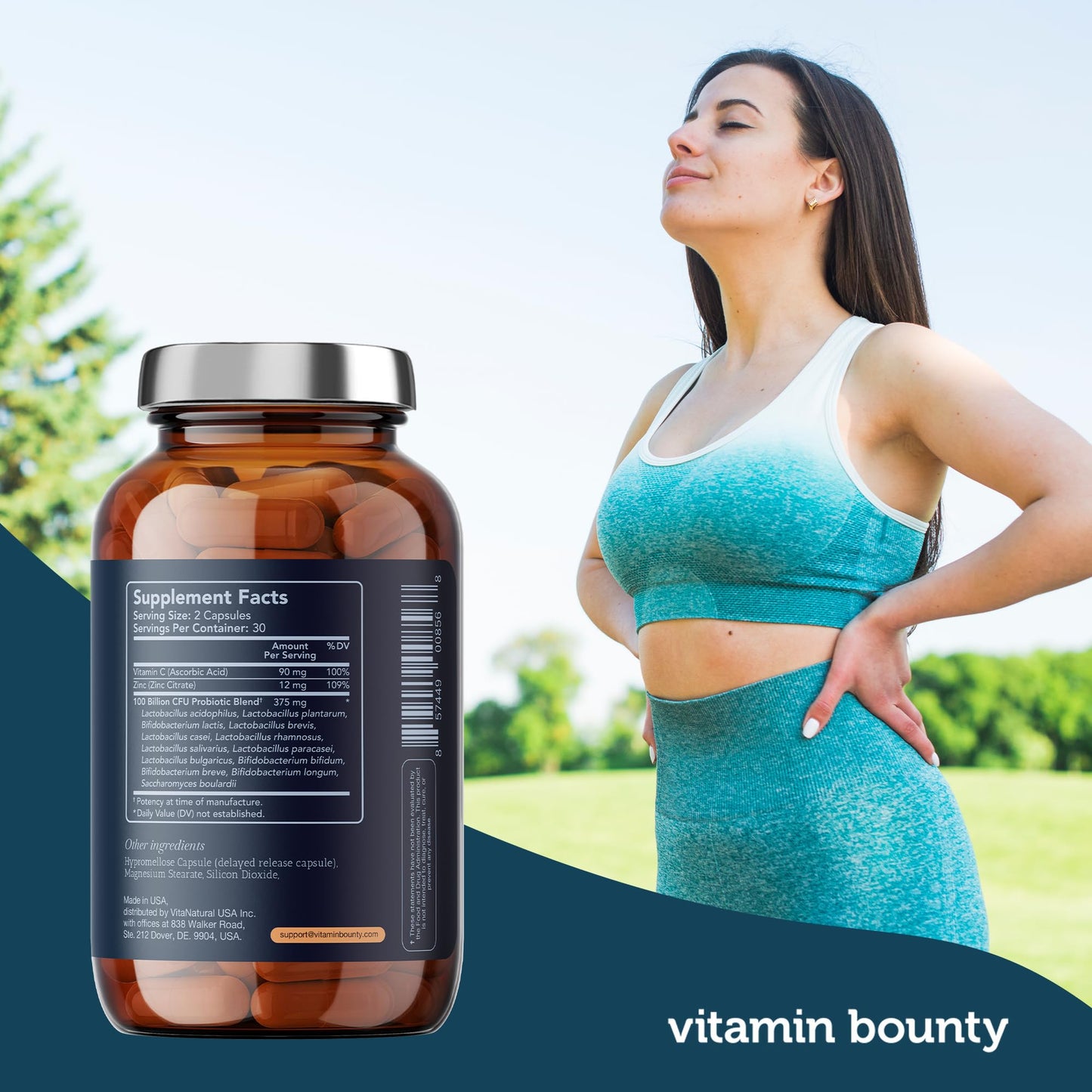 Vitamin Bounty Pro-100 Probiotic – 100B CFU, 13 Strains | Gut & Immune Support