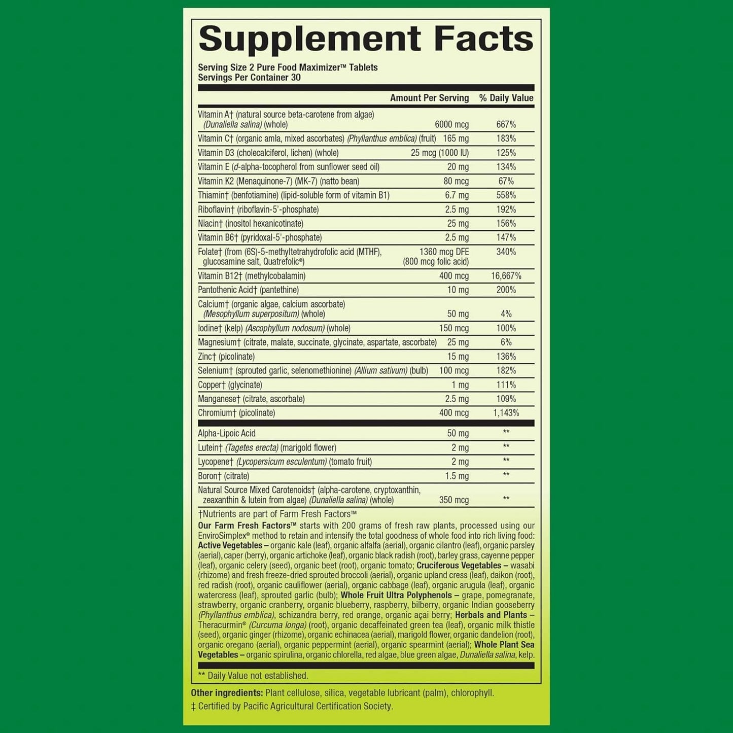 Natural Factors Whole Earth & Sea Women's 50+ Multivitamin & Mineral – 60 Tablets