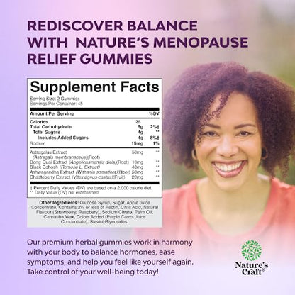 Womens Menopause Gummies with Dong Quai & Ashwagandha | 90 Count