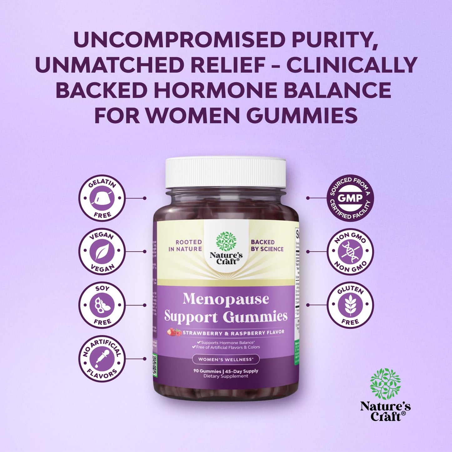 Womens Menopause Gummies with Dong Quai & Ashwagandha | 90 Count