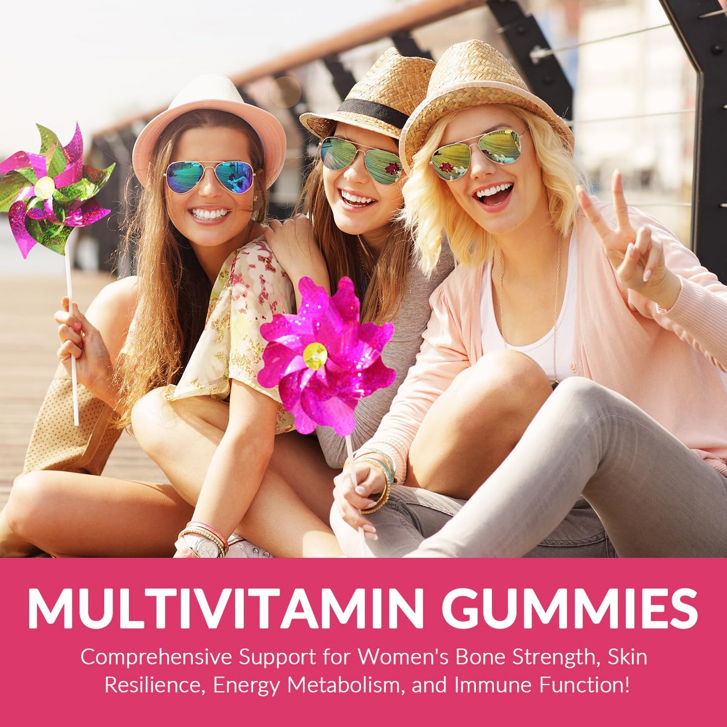 Womens Multivitamin Gummy – Collagen, Iron, Omega-3, Calcium | Sugar Free Daily Vitamins for Skin & Hair