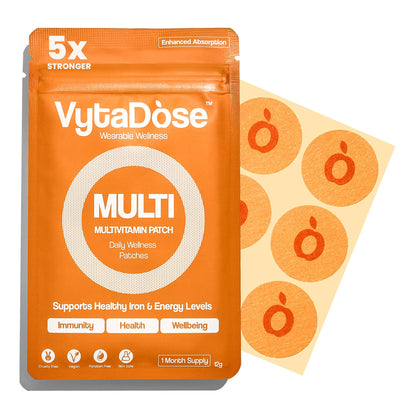 Multivitamin Patches for Women – Iron, Biotin & 26 Vitamins | 8-12h Time-Release