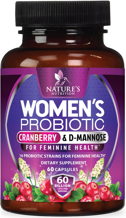 Womens Probiotic 60B CFU – 16 Strains, Cranberry & Prebiotics