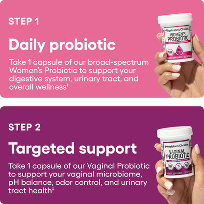 Physician's CHOICE Feminine Power Duo Bundle: Vaginal Probiotic & Womens Probiotic