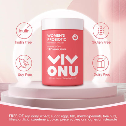 VivoNu Women's Probiotic Blend | 60 Billion CFUs, 18 Strains for Digestive, Immune & Vaginal Health