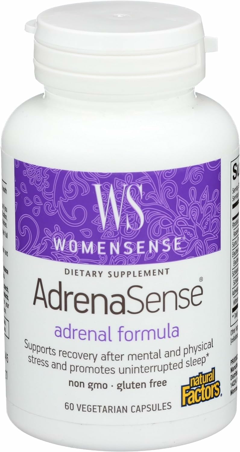 WomenSense AdrenaSense by Natural Factors - Adrenal Support & Stress Relief, 60 Capsules