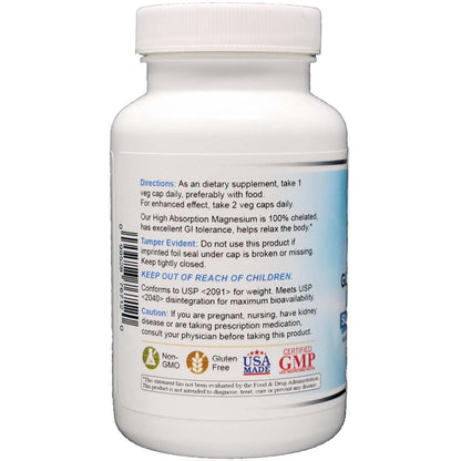 Wonder Laboratories Magnesium Glycinate 500mg – Chelated, Non-GMO, Gluten-Free