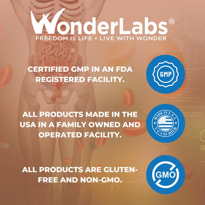 Wonder Laboratories Proteolytic Enzymes 550 mg | Bromelain, Papain, Pancreatin, 300 Tablets