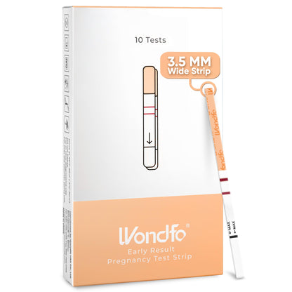 Wondfo 3.5mm Early Result Pregnancy Test Strips – 10 mIU/mL Sensitivity, 6 Days Sooner, 3–5 Minute Results – 10 Pack
