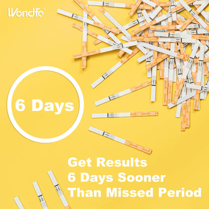 Wondfo 3.5mm Early Result Pregnancy Test Strips – 10 mIU/mL Sensitivity, 6 Days Sooner, 3–5 Minute Results – 10 Pack