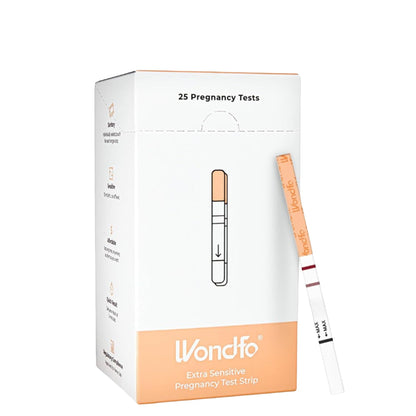 Wondfo Early Result Pregnancy Test Strips – 6 Days Sooner, 10 mIU/mL Cut-Off, 25 Packs