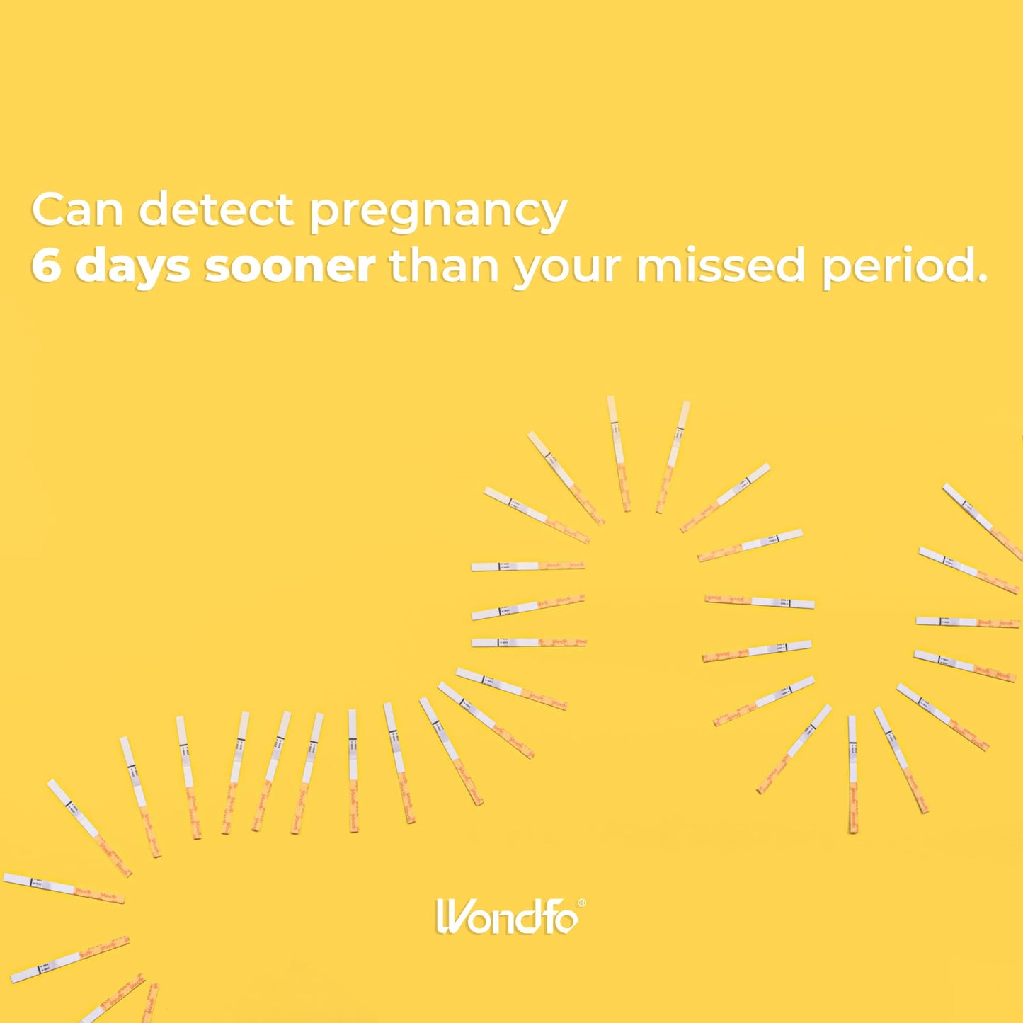 Wondfo Early Result Pregnancy Test Strips – 6 Days Sooner, 10 mIU/mL Cut-Off, 25 Packs
