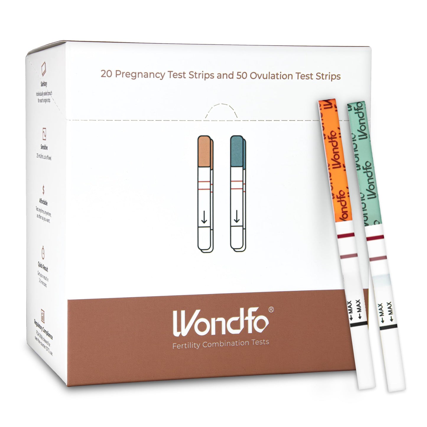 Wondfo 50 LH + 20 HCG Ovulation & Pregnancy Test Kit | Rapid Home Detection