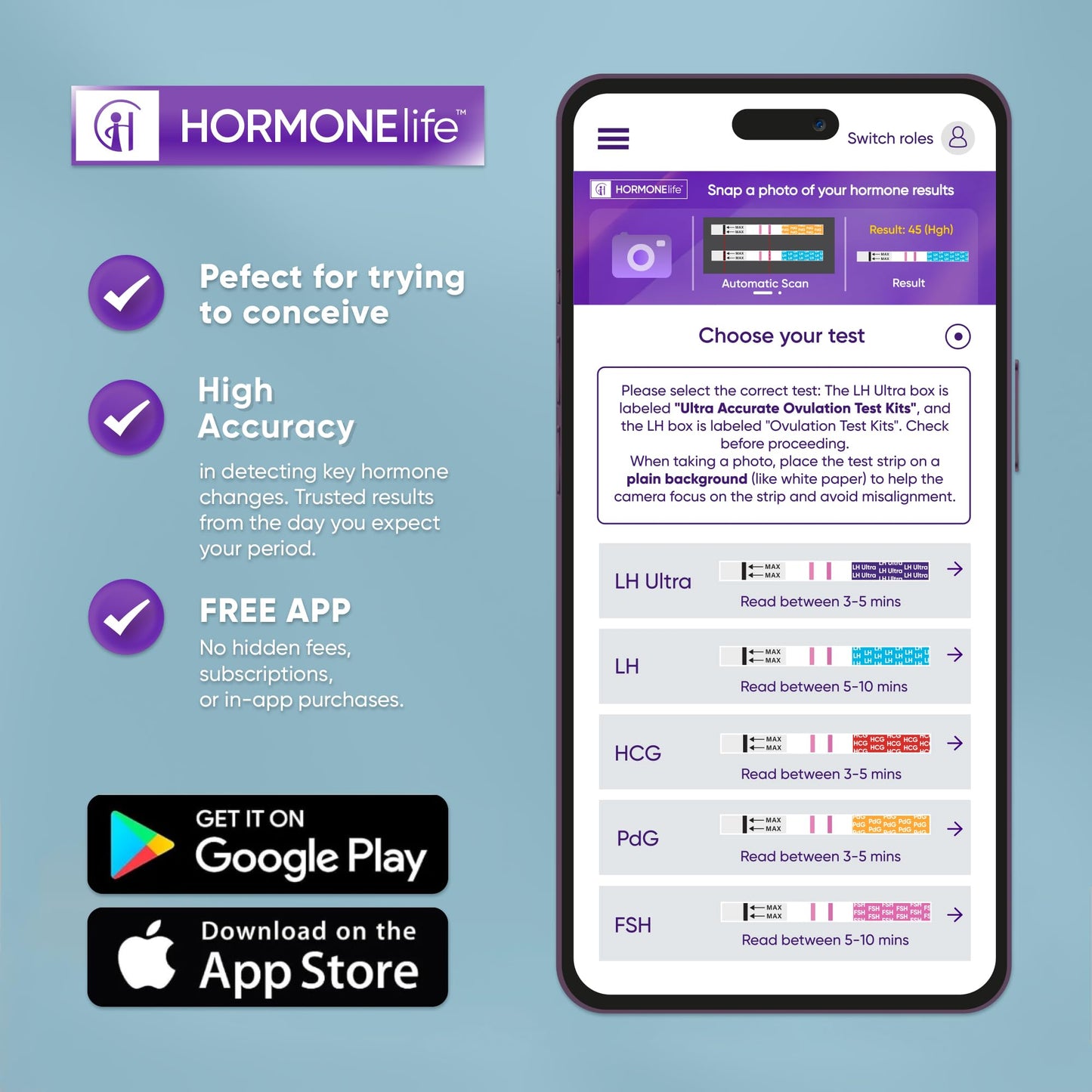 Wondfo Ovulation Test Strips - 25 Count | Fertility Tracking & LH Surge