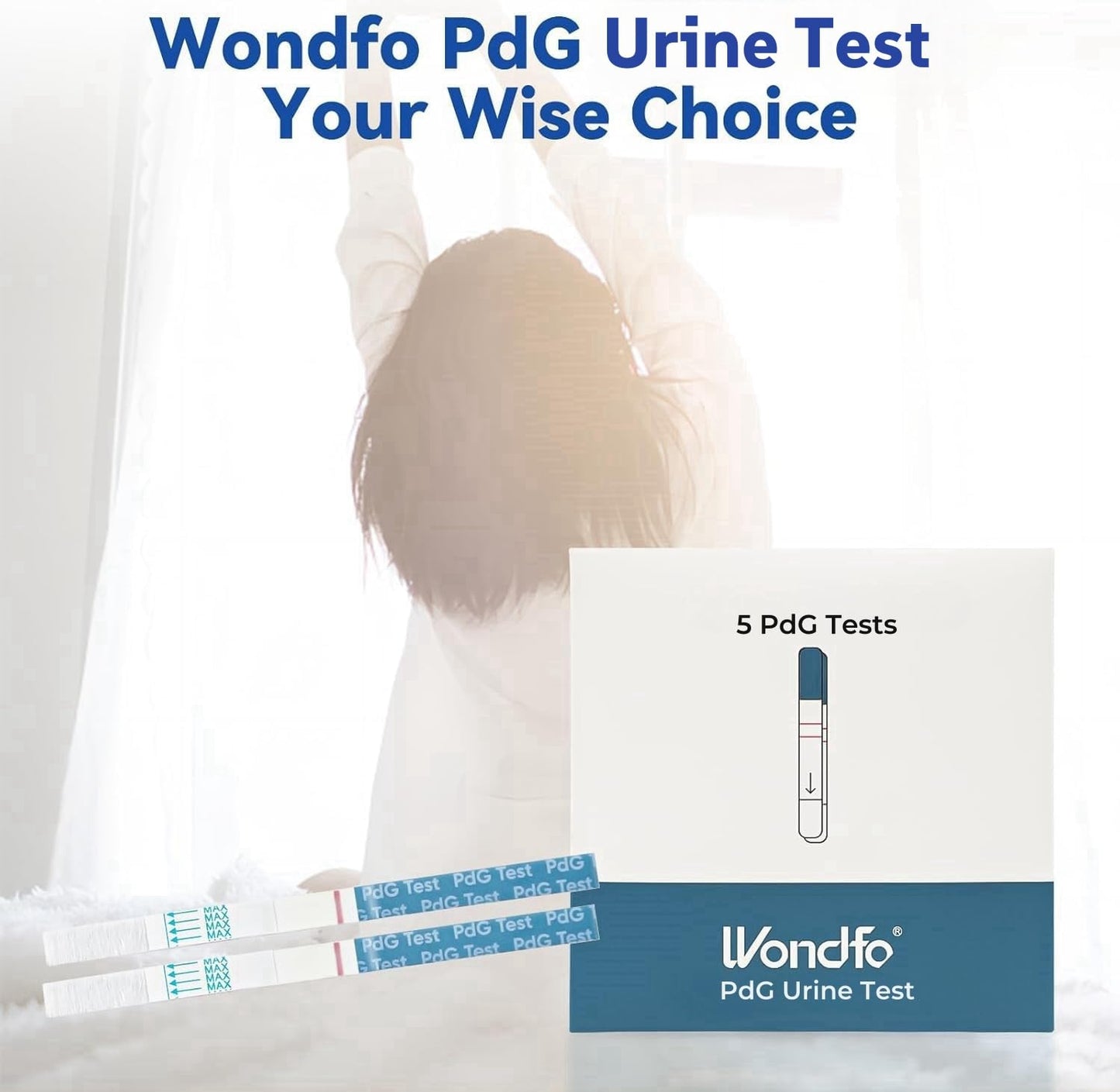 Wondfo PdG Urine Test- 5 Tests to Track Ovulation at Home for Women