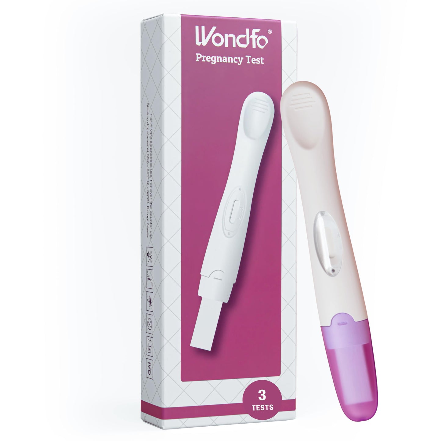 Wondfo Pregnancy Test - 99% Accurate HCG Urine Test (3 Count) – Easy At-Home Use