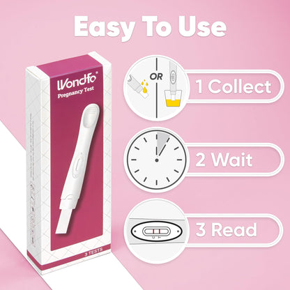 Wondfo Pregnancy Test - 99% Accurate HCG Urine Test (3 Count) – Easy At-Home Use