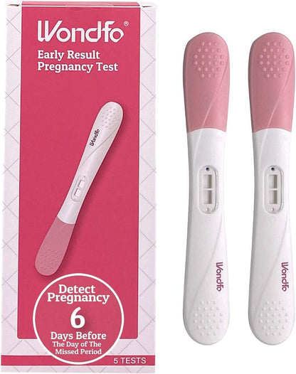 Wondfo Pregnancy Test Early Result 5 Pack - Ultra Sensitive 10 mIU/mL (6 Days Sooner)