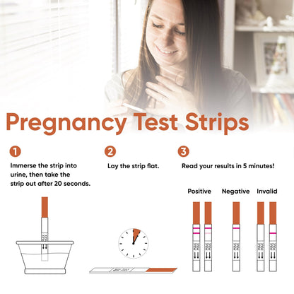 Wondfo Pregnancy Test Strips - 20 Count | Highly Sensitive HCG Home Test Kit