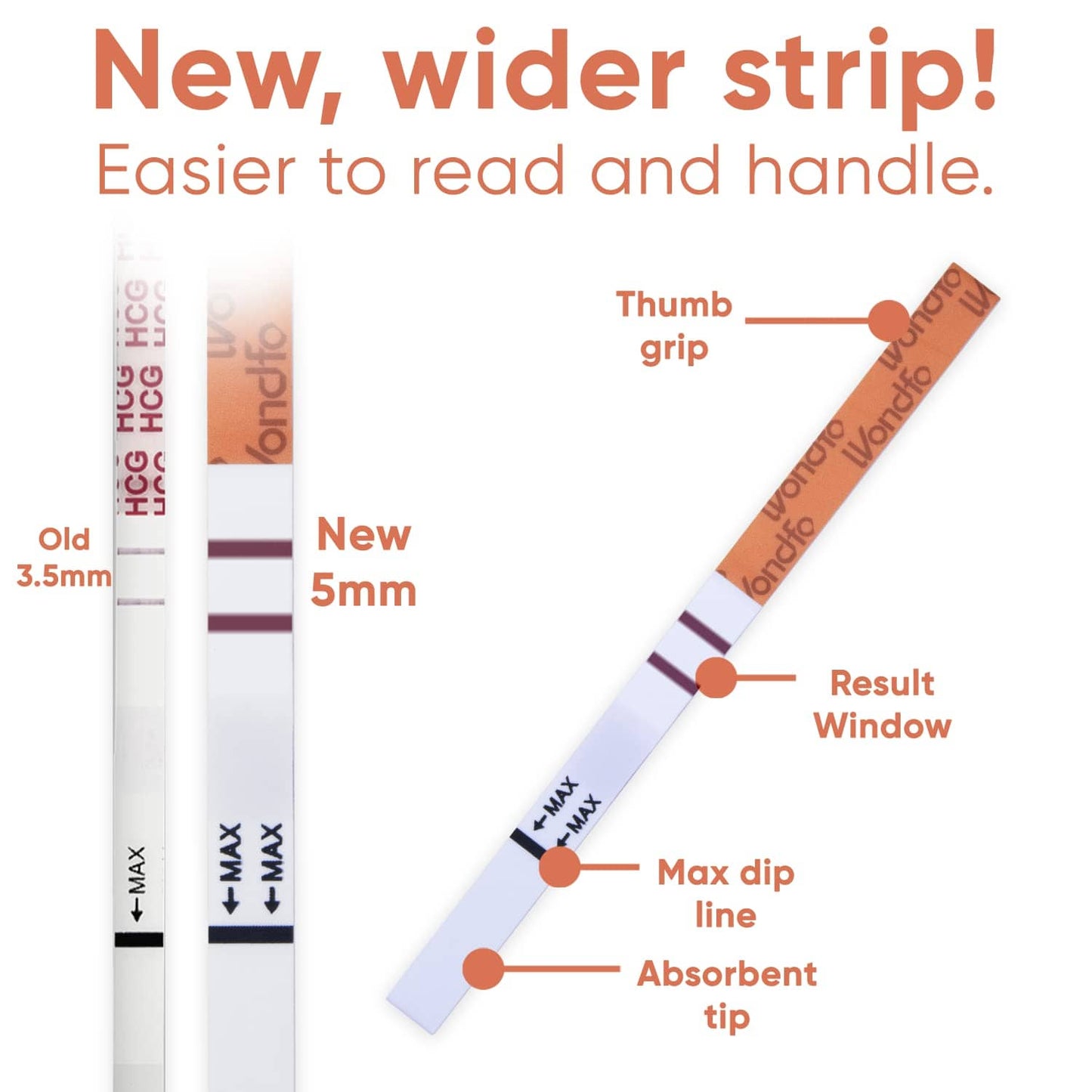 Wondfo Pregnancy Test Strips - 20 Count | Highly Sensitive HCG Home Test Kit
