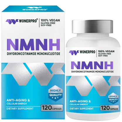 WONERPRO NMNH - 1000mg NMNH NAD+ Booster Supplement | 120 Capsules for Anti-Aging, Energy & Focus