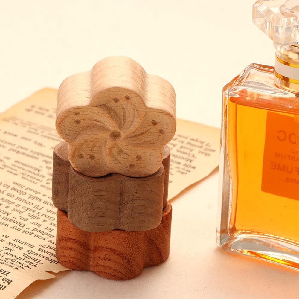 Wood Essential Oil Diffuser – Flower Shape, Eco Friendly Aromatherapy