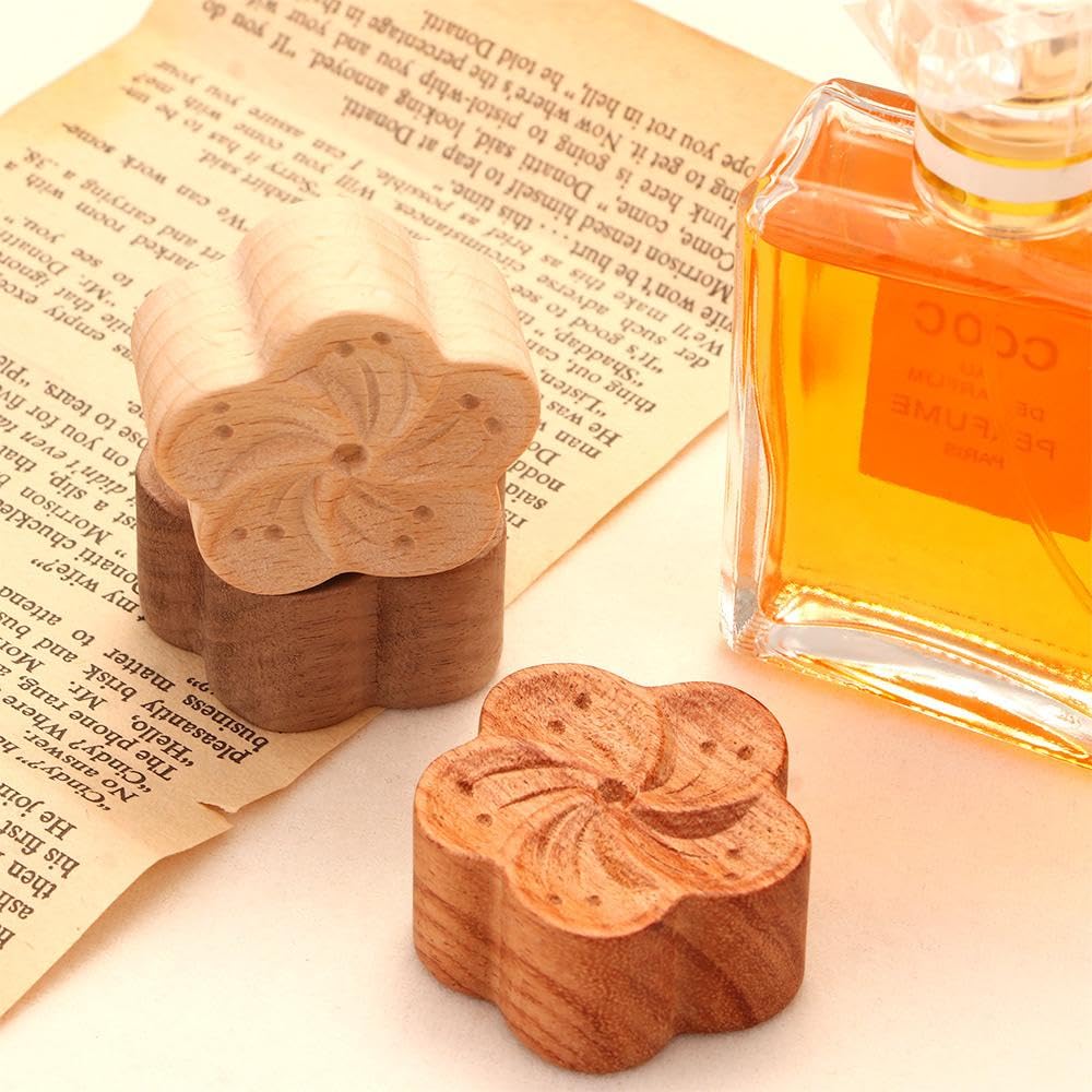 Wood Essential Oil Diffuser – Flower Shape, Eco Friendly Aromatherapy